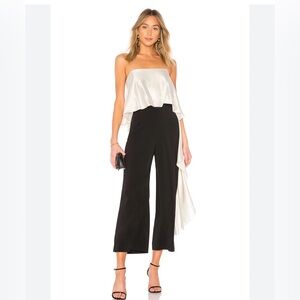 Mestiza Strapless Black and White Jumpsuit